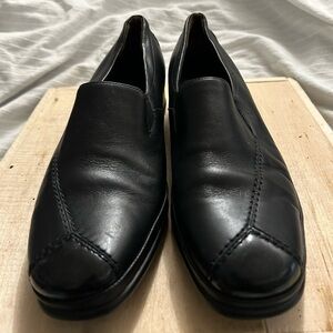 Semler Women's Black Schwarz Loafers Patent Leather Toe Shoes - UK Sz 8 US Sz 10